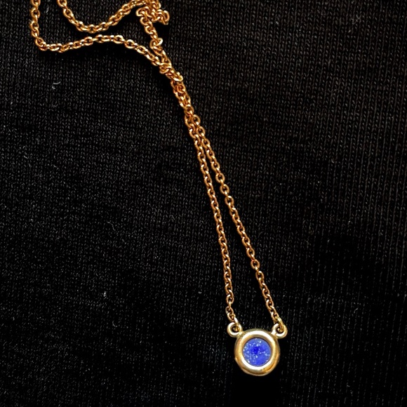 ✨ Elsa Peretti for Tiffany & Co.✨ 18k Gold Lapis Lazuli Necklace ✨ NWOT ✨ RARE ✨ - Picture 3 of 5